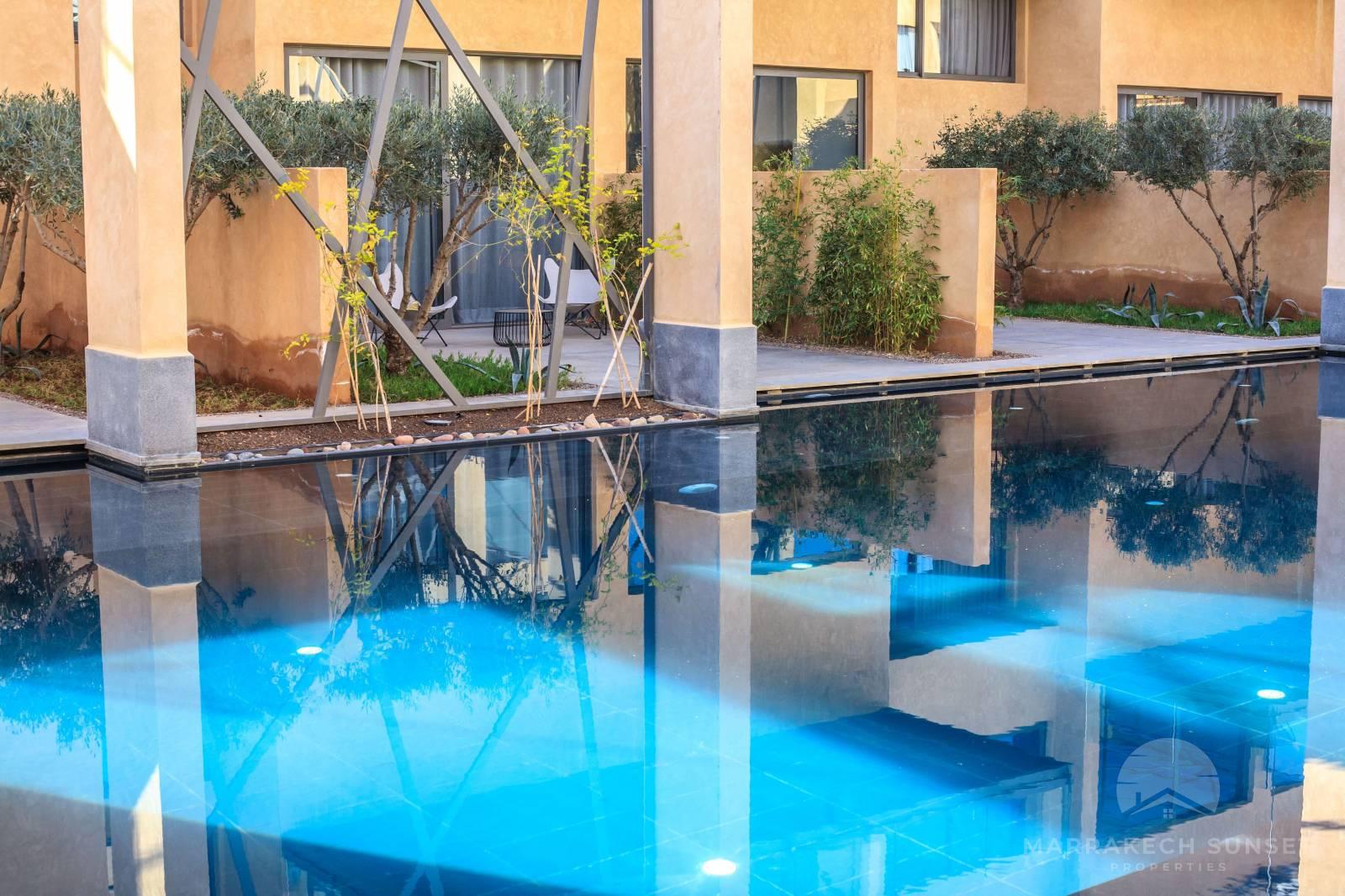 02 chambre appartement style Loft à vendre à Marrakech dans un complexe résidentiel
