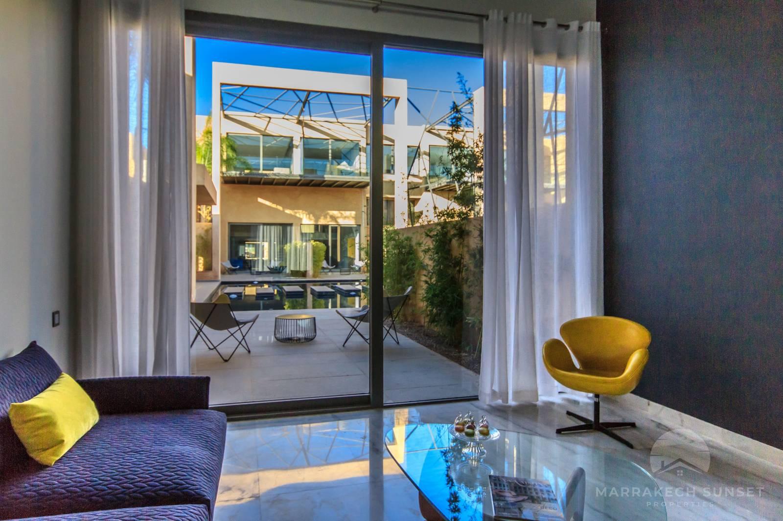 02 chambre appartement style Loft à vendre à Marrakech dans un complexe résidentiel