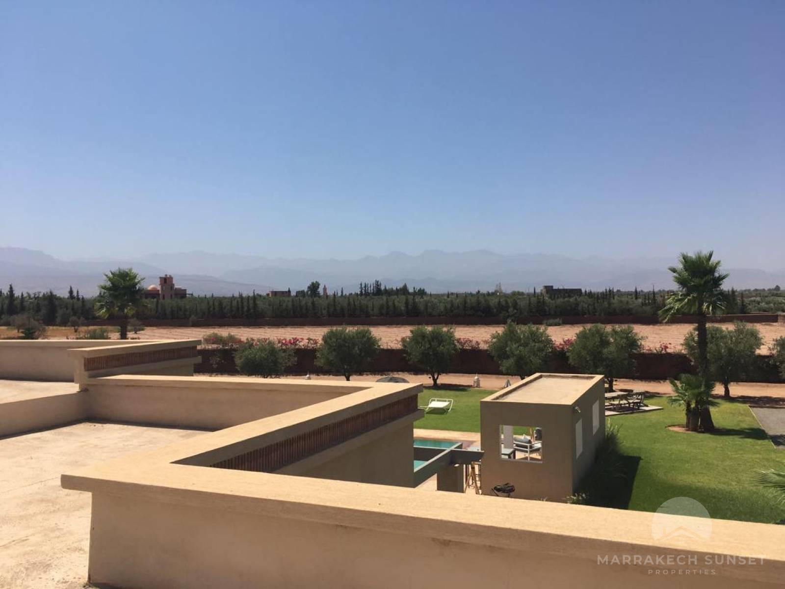 beautiful villa for sale with a panoramic views of atlas marrakech