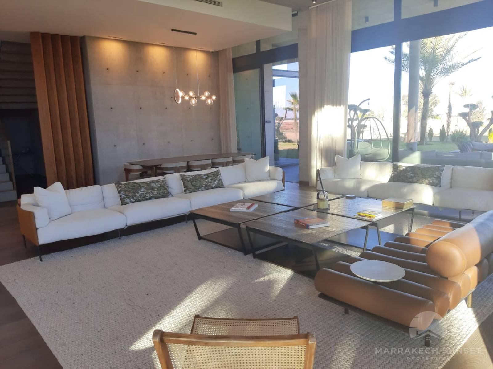 Luxury Contemporary Villa for sale front line Golf Marrakech