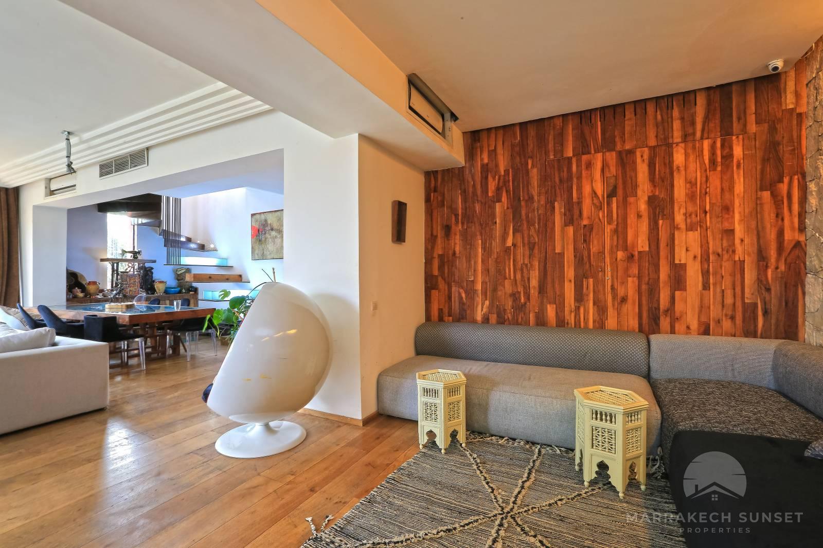 Superbe villa de luxe moderniste à vendre Marrakech dans la Palmeraie