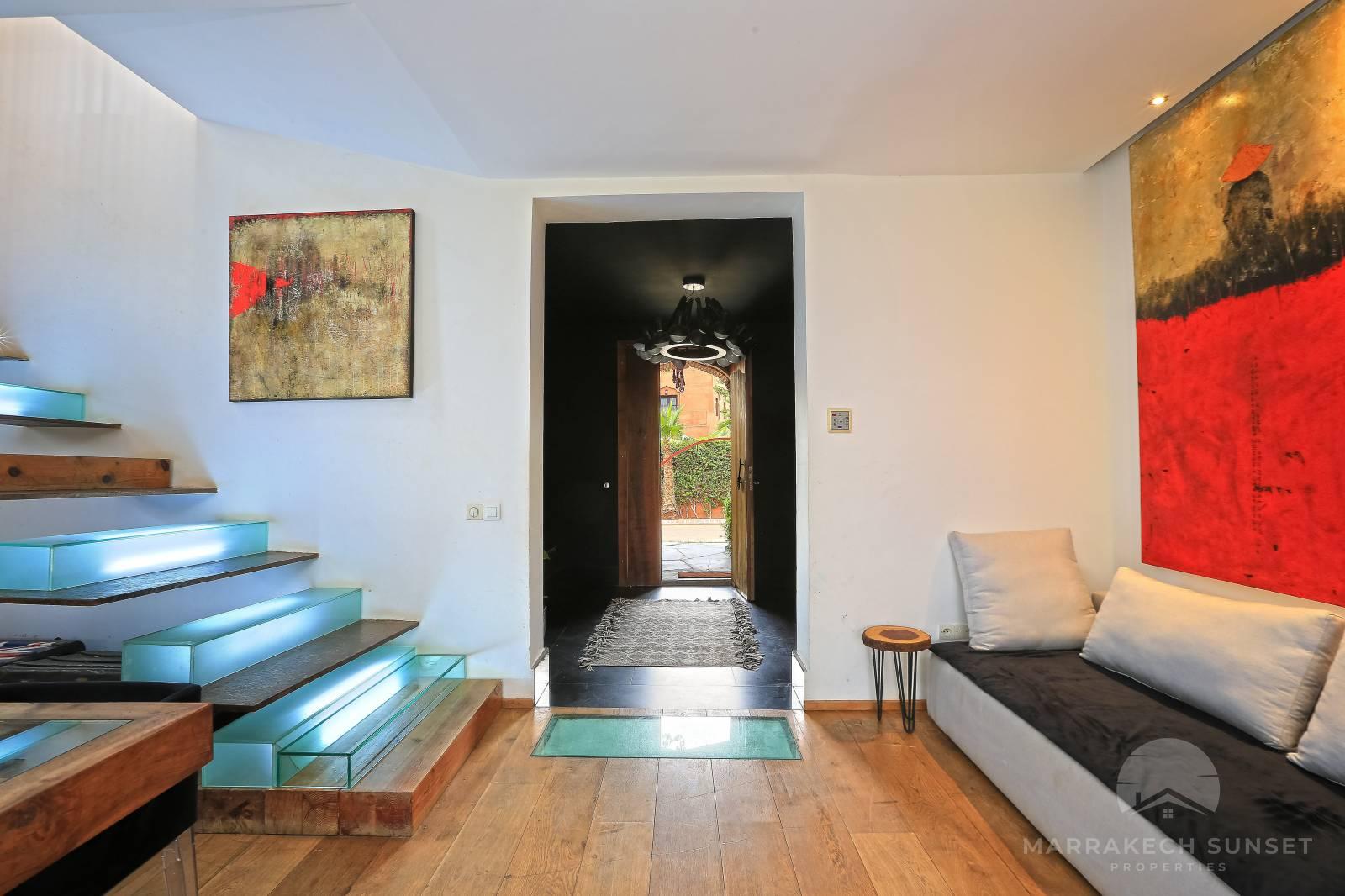Superbe villa de luxe moderniste à vendre Marrakech dans la Palmeraie