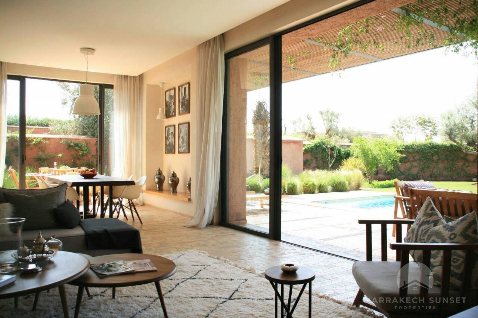villa de luxe à vendre à Marrakech située sur le prestigieux complexe résidentiel & de golf Fairmont Royal Palm.