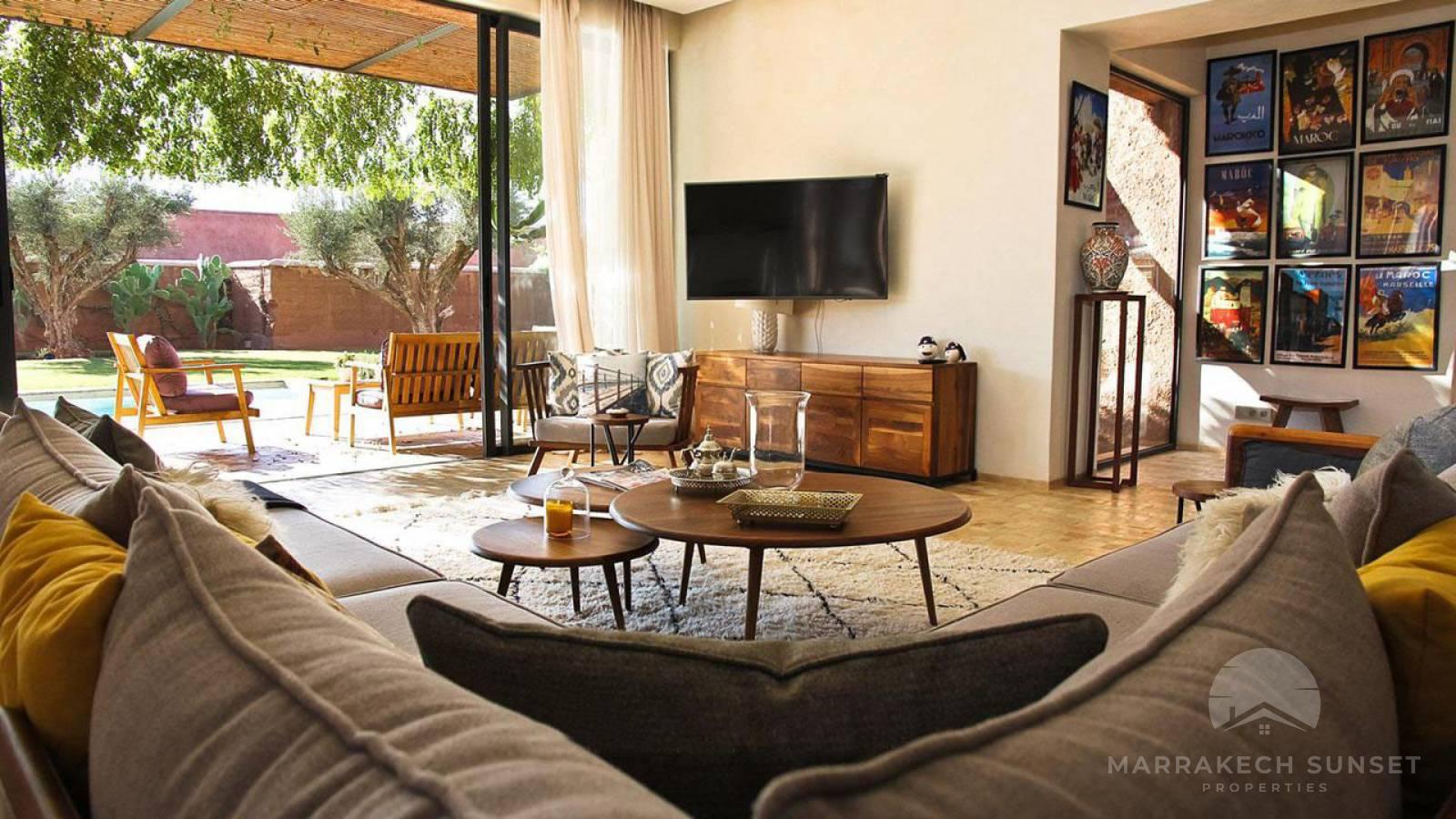 villa de luxe à vendre à Marrakech située sur le prestigieux complexe résidentiel & de golf Fairmont Royal Palm.