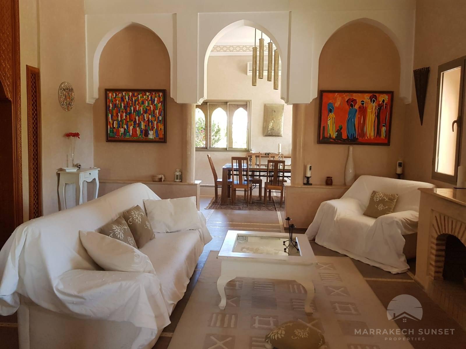 Luxury villa for sale with the view of the Atlas Mountains marrakech